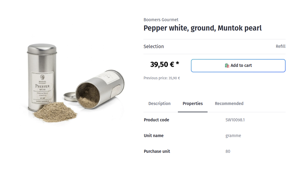 Image of Product Detail Page example